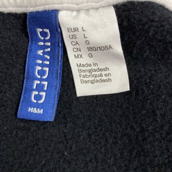 Divided Mens Sweatshirt L Pullover Black Geometric Print Multicolor Crew Neck - Picture 5 of 7